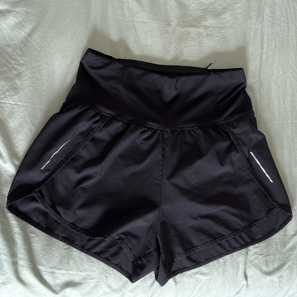Black high waisted athletic shorts